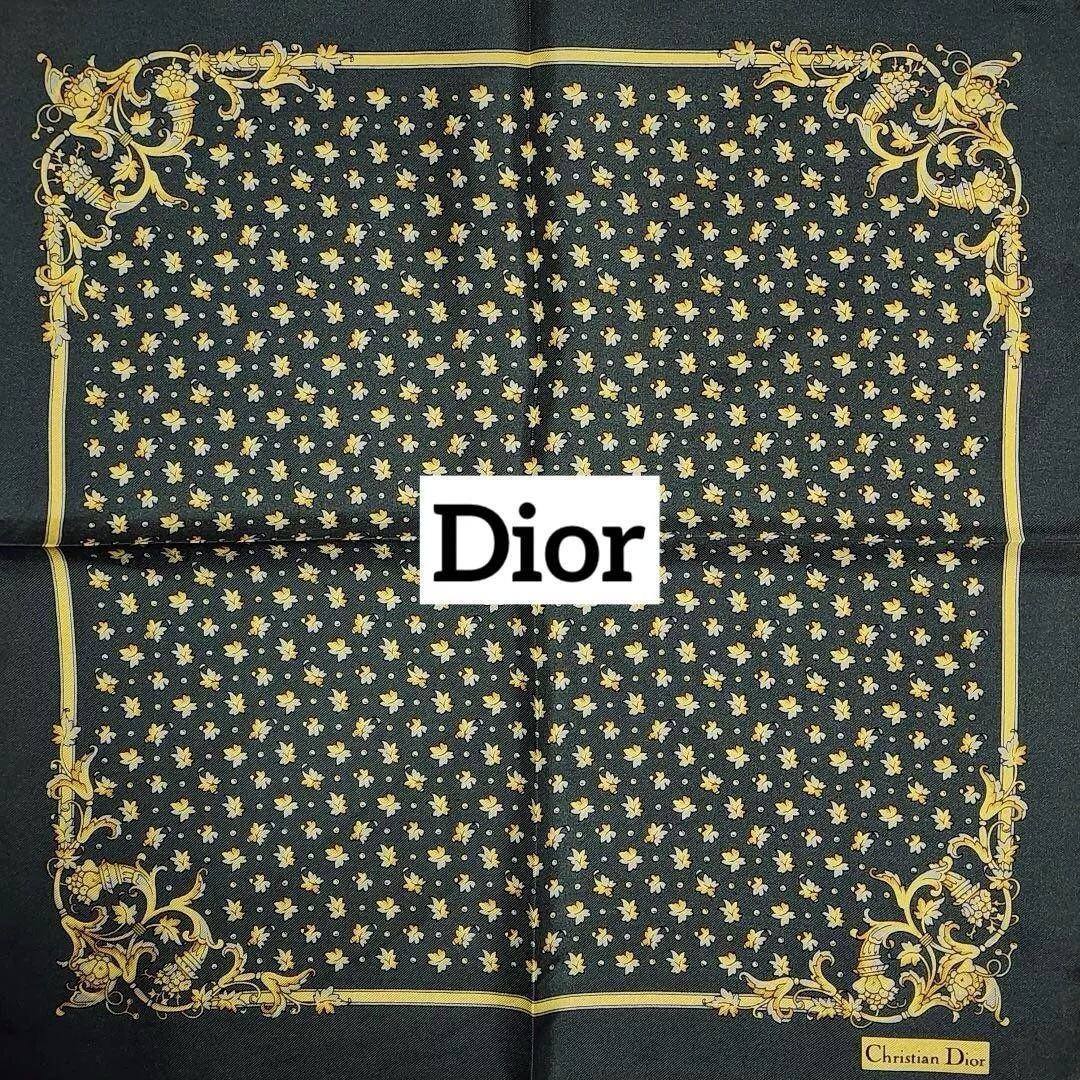 Christian Dior poche carré récif soie taille 14,9 pouces x 14,9 pouces utilisé au Japon