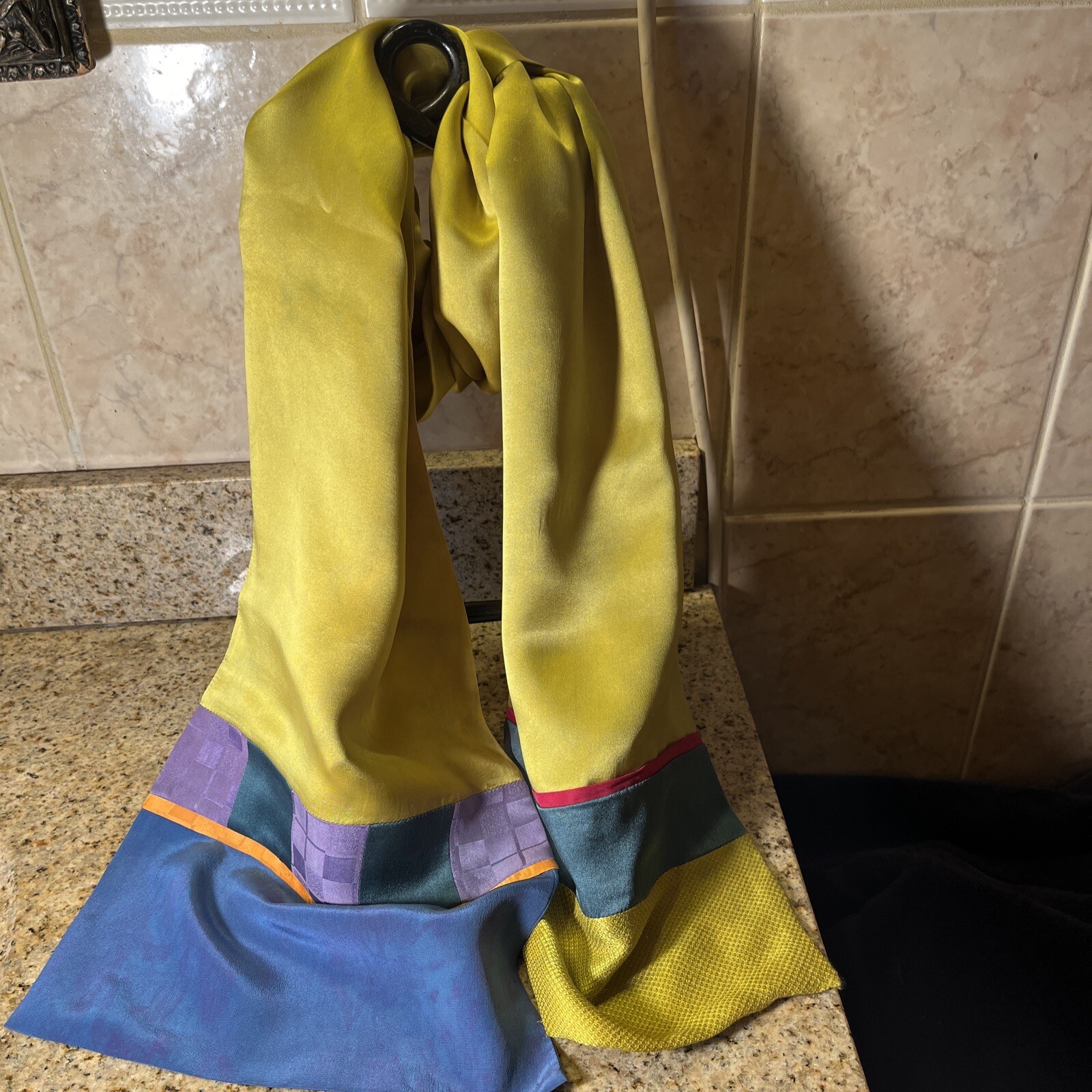 Anonymous Gorgeous Rectangular Silk Scarf ARTSY D… - image 14