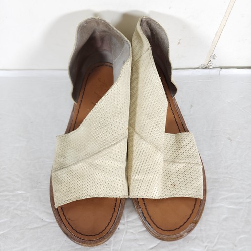FREE PEOPLE Women's Mont Blanc 36 US5,5 Off White Leather D'Orsay Booties Shoes - Picture 13 of 14