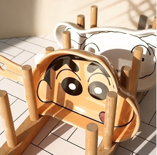 CRAYON SHINCHAN Handle Plate /Ceramic 2P Set/ Handle Front Plate - Picture 4 of 8