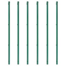 6 x Zaunpfosten Zaunpfahl Maschendrahtzaun zinkphosphatiert grün 34x1500mm