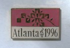 ATLANTA 1996  PINK & GOLD OLYMPIC BADGE / PIN — photo 4