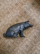  Cast Iron Pig / Piggy Bank / Door Stop / Farmhouse Decor / Multi Use