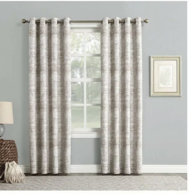  SUN ZERO One Panel Darren Distressed  Blackout Lined Curtain Panel 50''x 95'' 