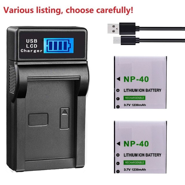 Battery or LED charger for Casio NP-40 Exilim EX-Z1000 FC100 FC150 P505 Z30 Z40 Battery or LED charger for Casio NP-40 Exilim EX-Z1000 FC100 FC150 P505 Z30 Z40