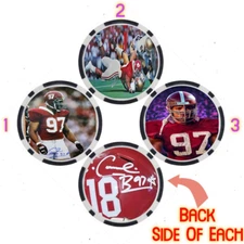 Cornelius Bennett Alabama College Football Hall of Fame Chip Set (3) - SIGNED