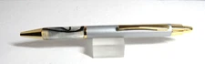 TERZETTI MARBLE Silver /GT Metal/Brass Click Top  BALLPOINT PEN-acrylic accent