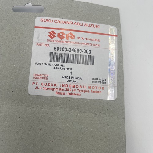 OEM GENUINE SUZUKI GSX-S125 GSX-R125 2018 FRONT BRAKE PADS 59100-34880-000 - Picture 2 of 2