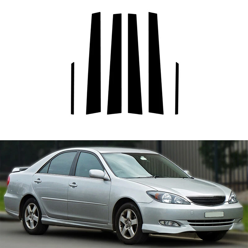 Черные стойки стойки стойки отделка чехол подходит для Toyota Camry XV30 2002-2006 - Изображение 4 из 4