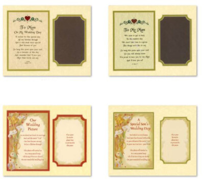 Hochzeitsbild Halterung Overlay Foto Gedicht Mutter Sohn Hochzeitstag sentimental