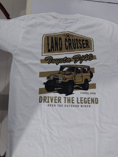 Camiseta blanca todo terreno Toyota Land Cruiser FJ40 - Imagen 2 de 5