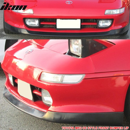 Fits 91-95 Toyota MR2 SW20 OE Style Front Bumper Lip Spoiler Unpainted Black PU - Picture 2 of 8