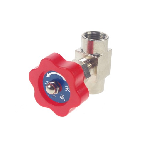 1/4" BSPP Nickel-Plated Brass Female Threaded Needle Valve - Picture 2 of 4