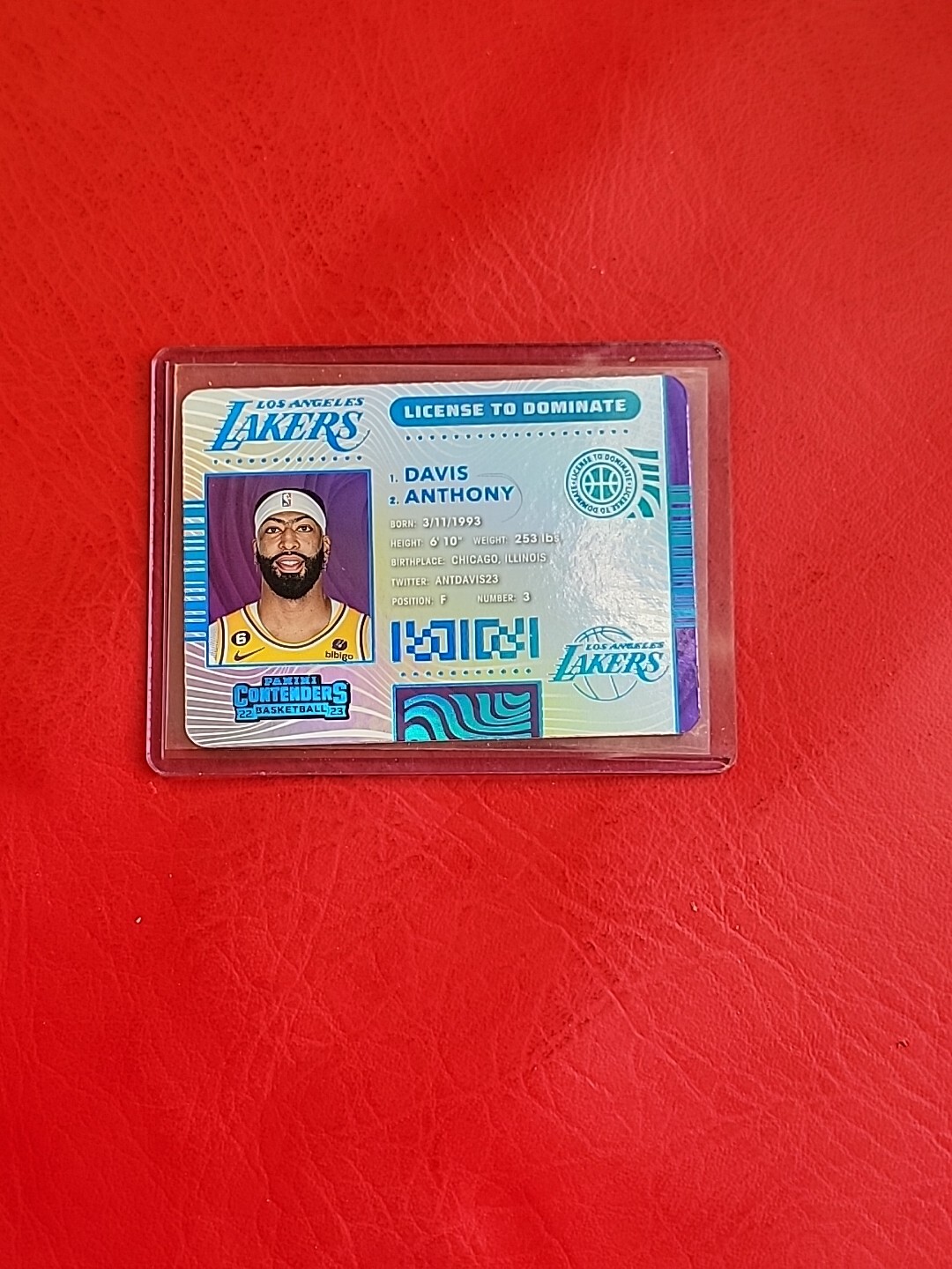2022-23 Panini Contenders License to Dominate Anthony Davis #24 Sleved TopLoaded
