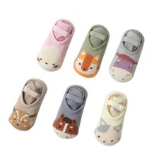 Toddler Cotton Floor Socks Baby Socks Infant Anti-slip Cotton Floor Socks 3 Pack