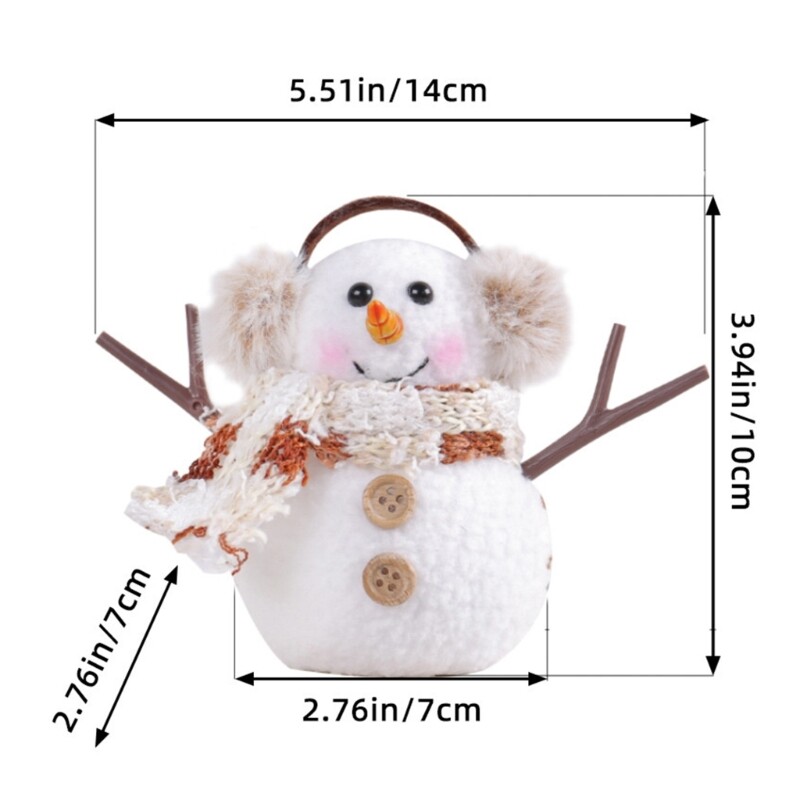 Cartoon Snowman Pendant Glowing Decor for Fireplaces Living Room