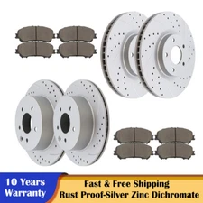 Front Rear Brake Rotors and Ceramics Pad for 2009-2014 2016-2019 Nissan Maxima