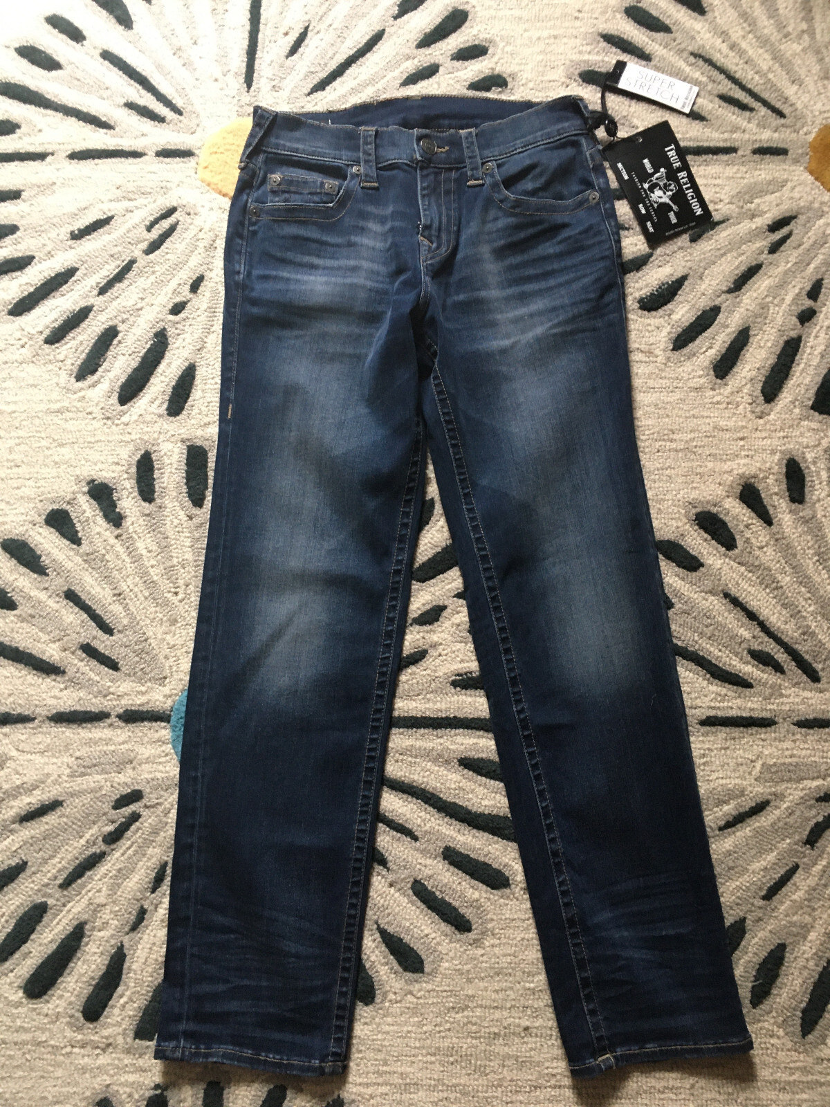 True Religion Devin Straight Fit Blue Jeans. Size 29W 32L. Brand New. RRP £159.