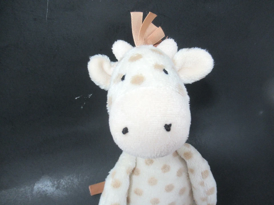 Маленький Jellycat Джорджи жираф плюшевый перезвон погремушка кремовый бежевый желтовато-коричневый пятна ребенка - Изображение 4 из 4