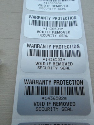 100 1.5 x .75 Inch Matte Silver Tamper Evident High Security Warranty Labels 643129854248 | eBay
