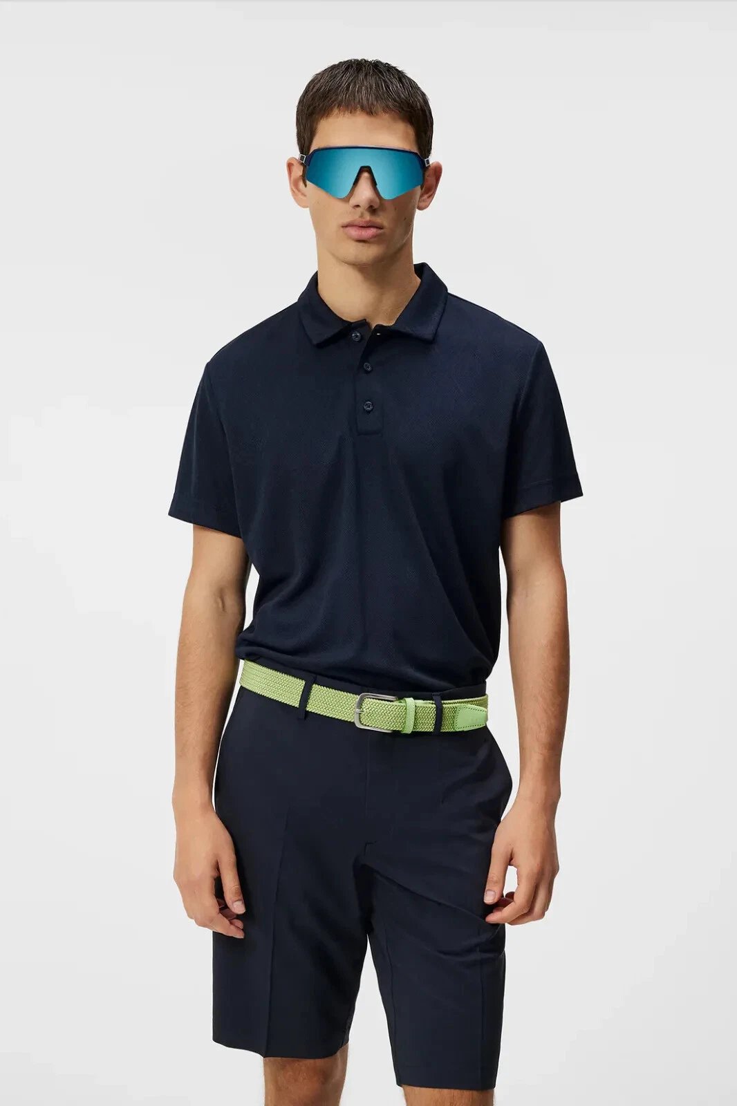 J Lindeberg Men's HALTO REGULAR FIT POLO Navy Medium NWT NEW GMJT09543 O500