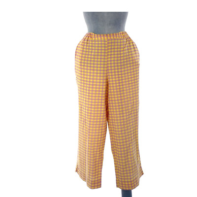 CP Shades Karohose lila gelb kurze Hose 100% Baumwolle Eingrifftaschen L