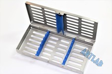 GERMAN DENTAL AUTOCLAVE STERILIZATION CASSETTE TRAY BOX RACK FOR 7 INSTRUMENTS