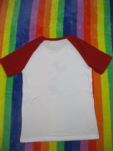 Mickey Mouse Rainbow Red White Short Sleeve Shirt Disney Pride Retro Kids XL - 第 2/12 張圖片