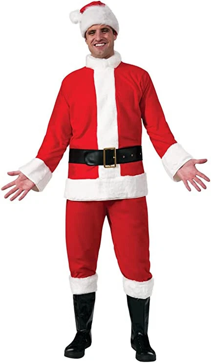 Deluxe Ultra Velvet Santa Suit With Gloves Adult Sized Costumes, Standard - Image 2 of 3