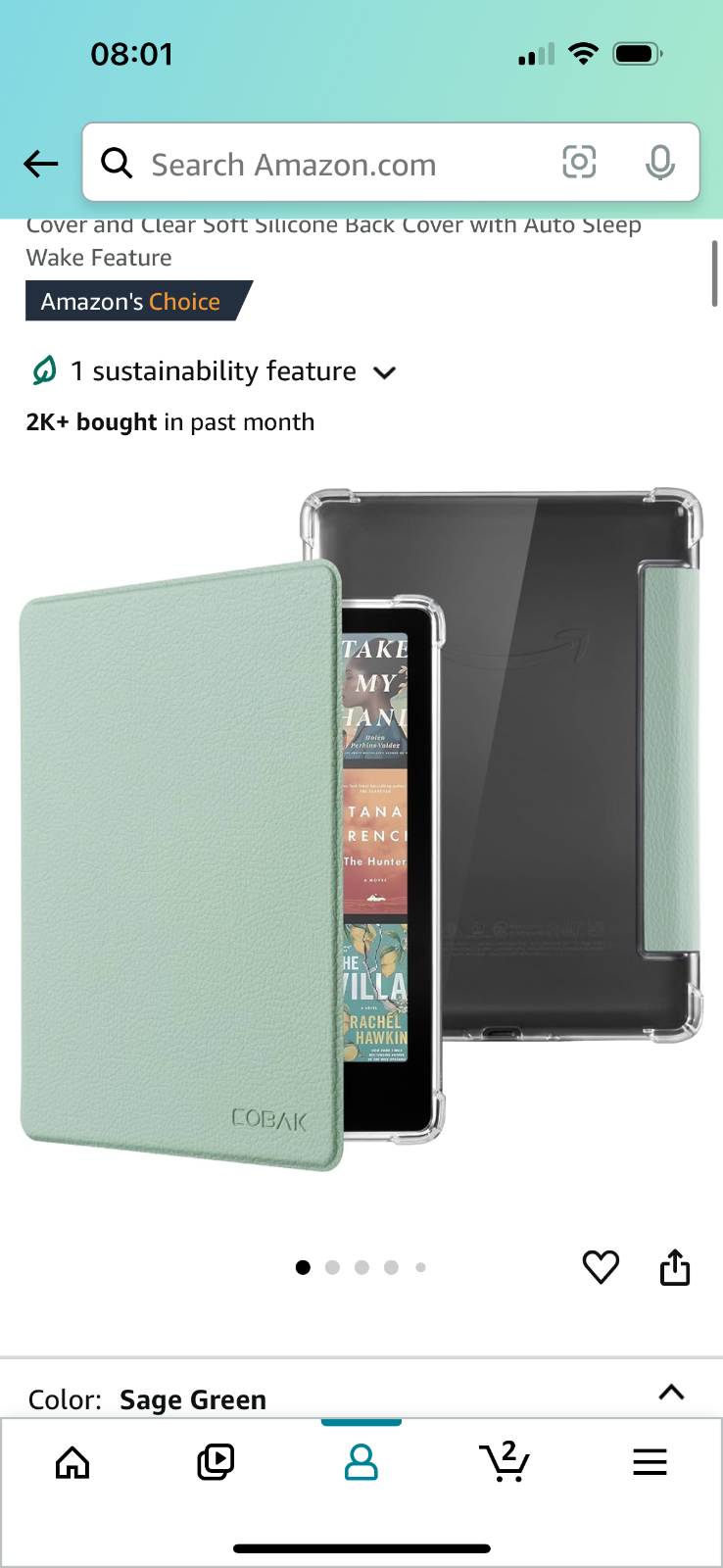 Kindle Cobak Paperwhite Sleek Lightweight Cover 7-inch 2024 Edition-image