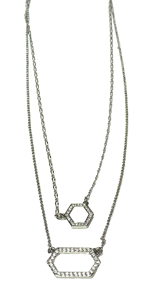 Collar pavé convertible tono plata WHBM se puede usar Separtley 19 y 17,5" Foto 4 de 4