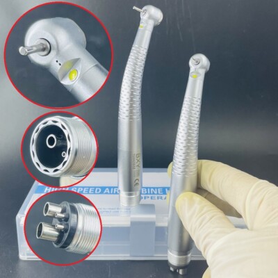 Dental High Speed Handpiece Pedo Pediatric LED Fiber Optic Push Mini Head 2/4H