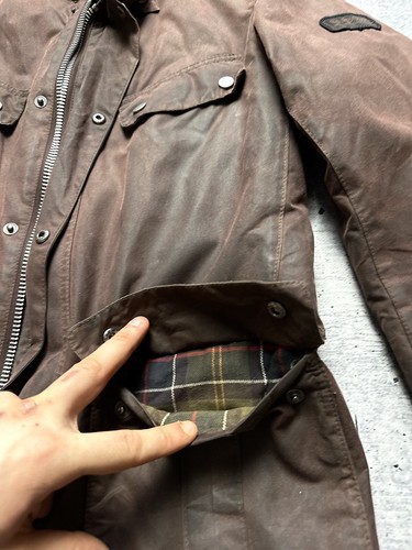 Vintage Barbour International Duke Wax Hunting Beaufort Waterproof Jacket Size M - Picture 8 of 12