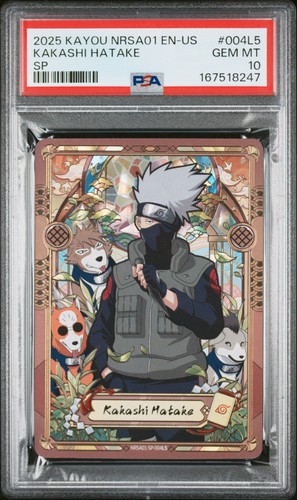 Naruto Kakashi Hatake Kayou Nrsa01-Heaven Scroll United States Sp 004L5 PSA 10