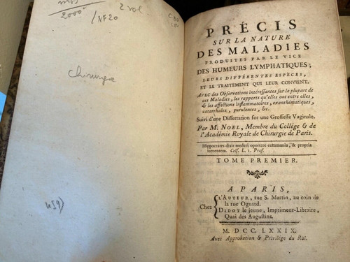 humeurs lymphatiques. Précis sur la nature des maladies... Noel 1779 - Picture 2 of 8
