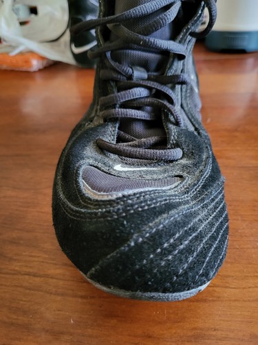 Vintage Nike Speedsweep Black White High Top Wrestling Shoes Men's Size 8.5 - Picture 7 of 18