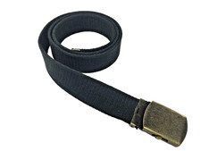 Men's, Black Stonewashed Soft Cotton Web Belt 1.5" X 54" Made in the USA