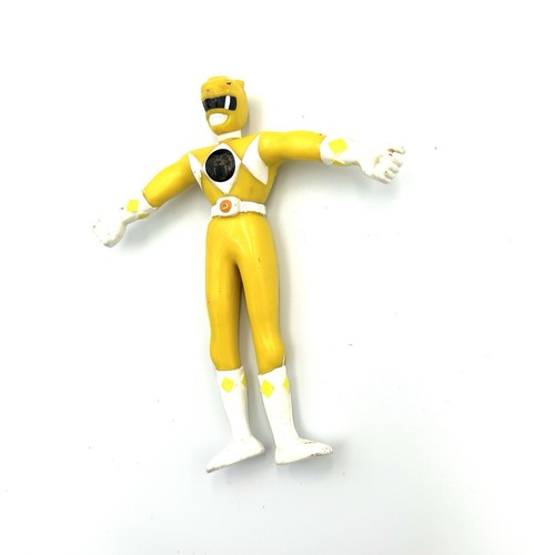 Yellow Mighty Morphin Power Rangers Bendable 5" Figure 1994 Gordy Toys Vintage - Picture 3 of 10