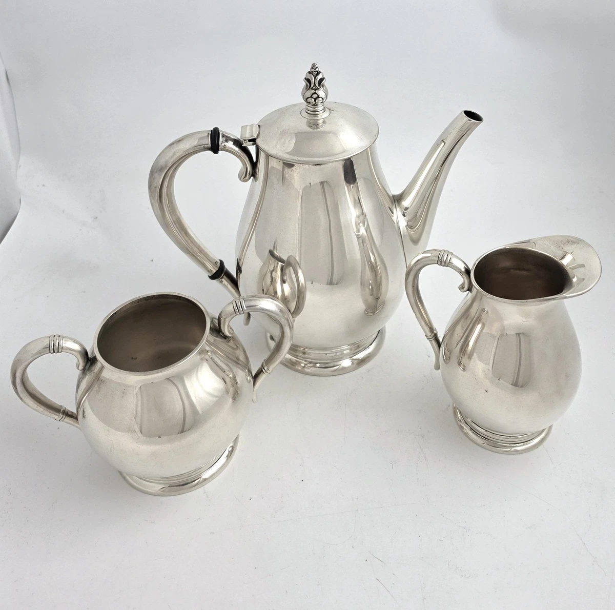 International Silver Antique US Sterling Silver Teapots, Coffee