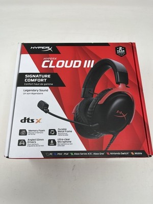 HyperX Cloud III Over-Ear Gaming Headset - Black/Red for sale
