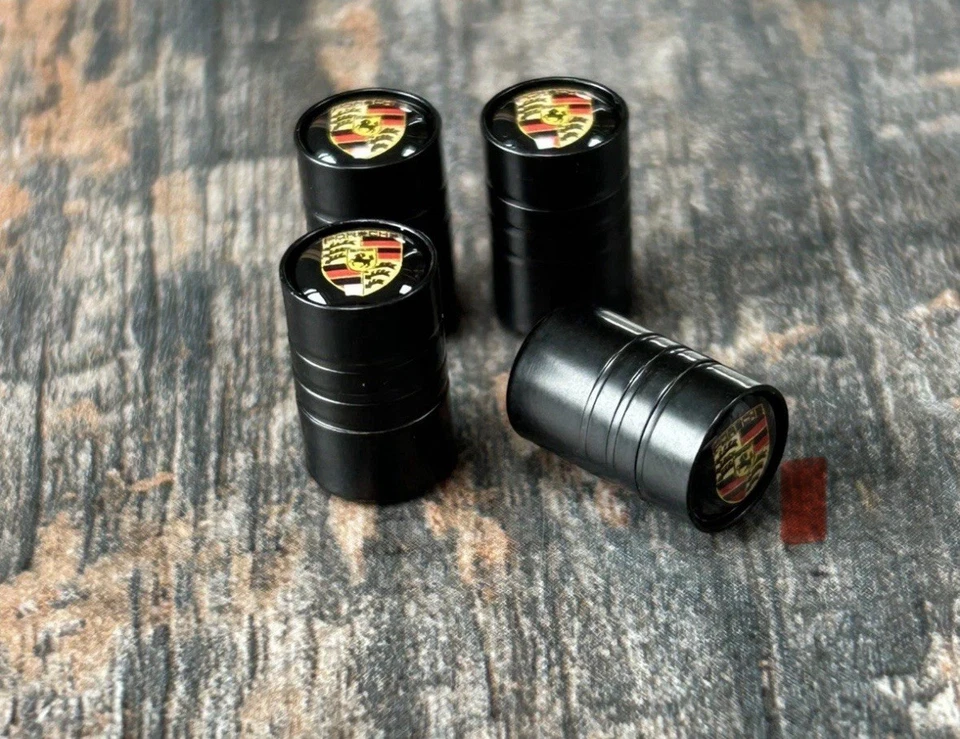 KIT 4 COPRIVALVOLA IN ACCIAIO INOX PORSCHE MACANA CAYENNE 911 CAYMAN BOXSTER PAN - Immagine 3 di 3