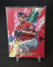  2020 Topps Inception Red #54 Shane Bieber  /75 Cleveland Indians