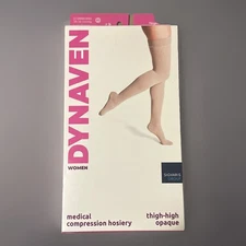 Sigvaris Women’s Dynaven 20-30 mmHg size MS thigh high Beige Compression Hosiey