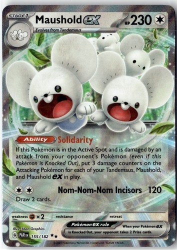 Pokemon Maushold ex - Paradox Rift - Holofoil NM