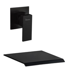 Wall Mounted Waterfall Tub Faucet,Brass Waterfall Bathtub Faucet Tub Spout fo...