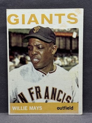 1964 Topps WILLIE MAYS card No. 150 Crease-Free San Francisco Giants HOF VG/EX