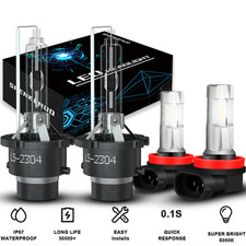 For Infiniti FX35 2006-2012 Xenon HID Headlight Bulbs High/Low  Fog Lighs Kit