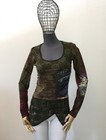  Save the Queen Langarm Bluse Abstraktes Design M