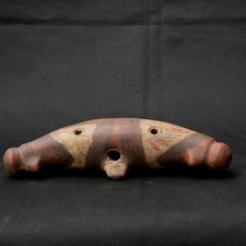 Artefatto rituale fischietto ceramica pre colombiano Huari