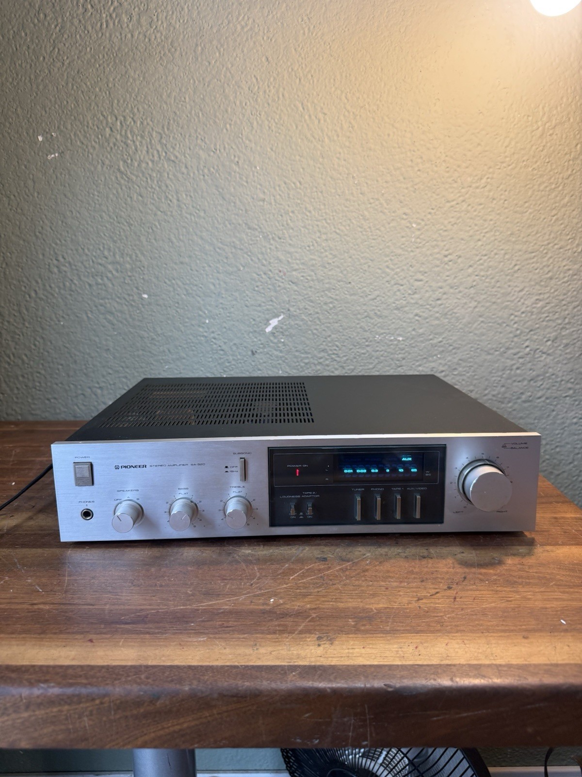 Pioneer SA-520 Vintage Stereo Integrated Amplifier Silver Face Japan Tested HiFi